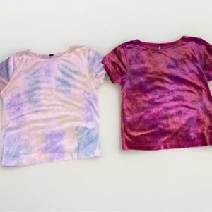 Free People Tie Dye Velvet Crop Tops Bundle
